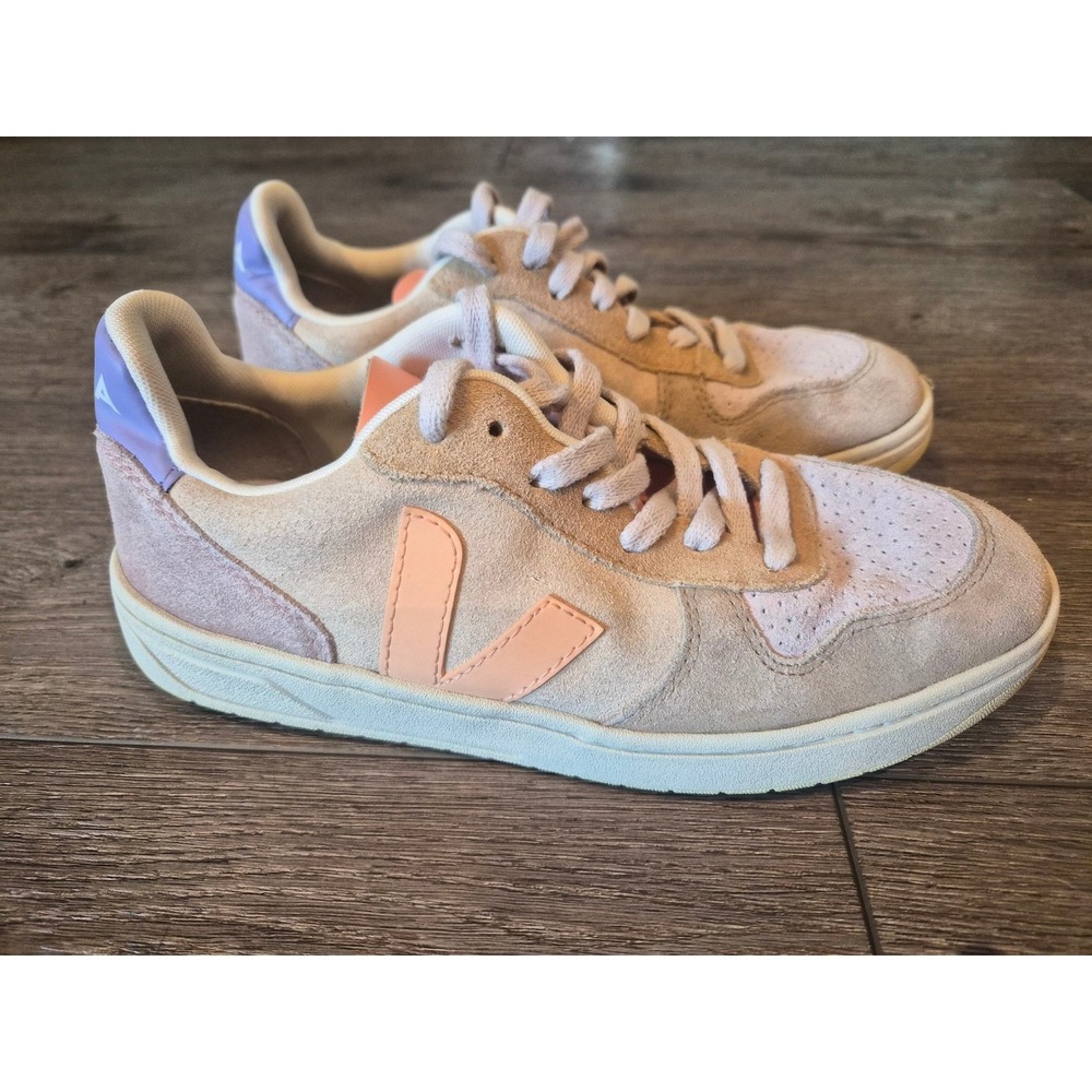 Veja V-10 Multicolor Suede Sneakers Womens 6 EUR 37 Low Top Trainers